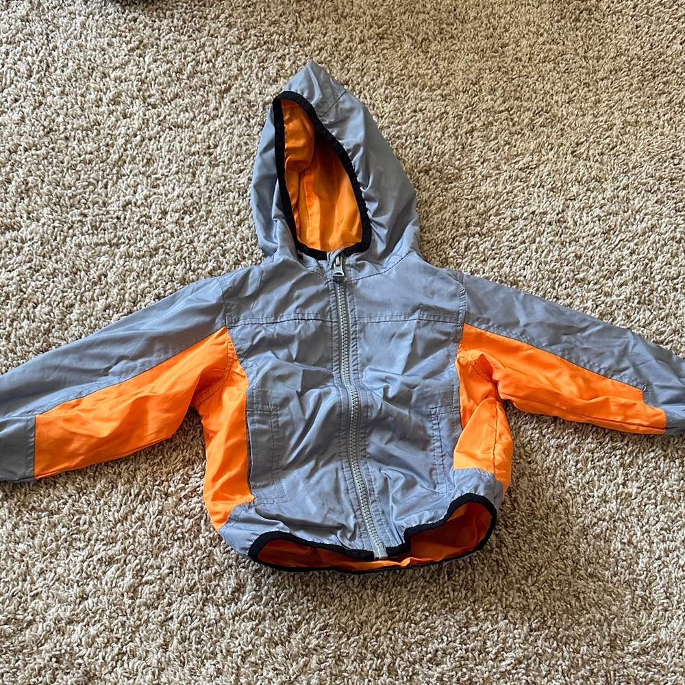 Gray and Orange Light-Weight Jacket